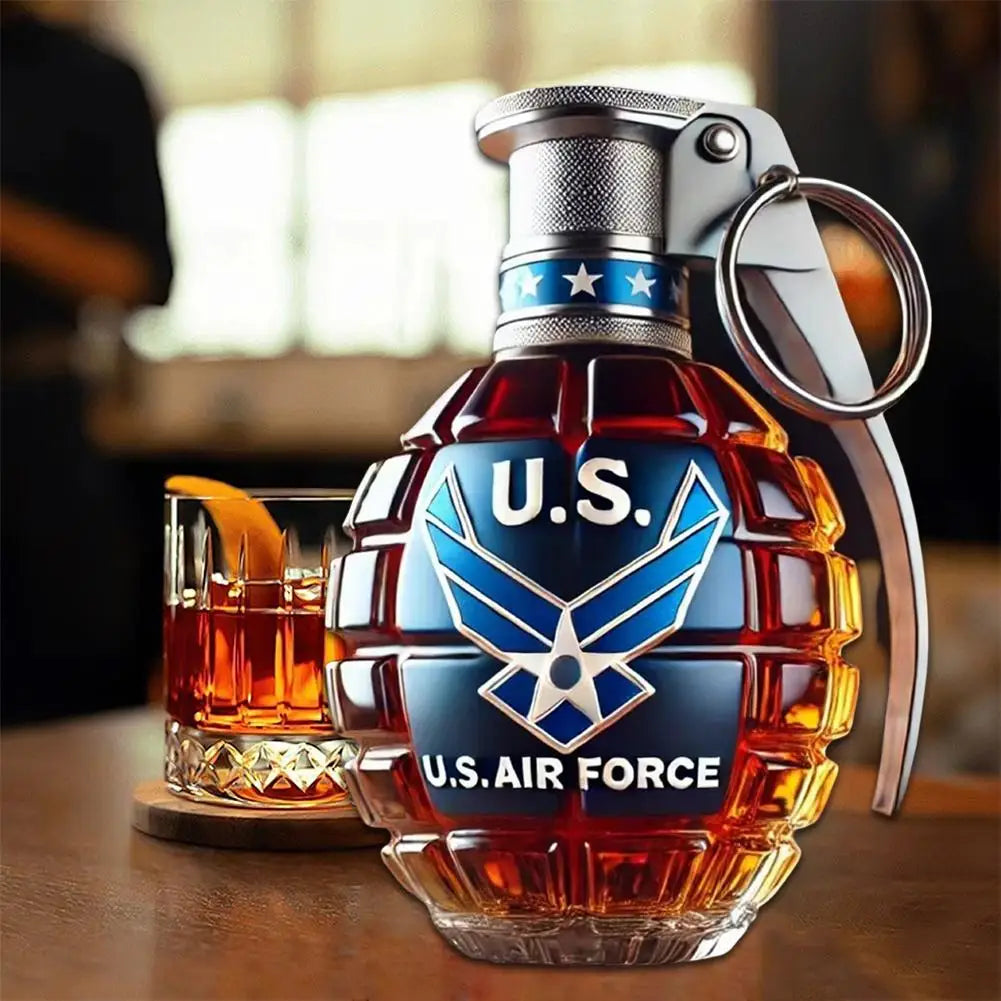 Bottiglia di decanter per whisky a forma di granata in vetro borosilicato alto con sughero ermetico, articoli da bar durevoli per la casa per scotch/vino/liquore