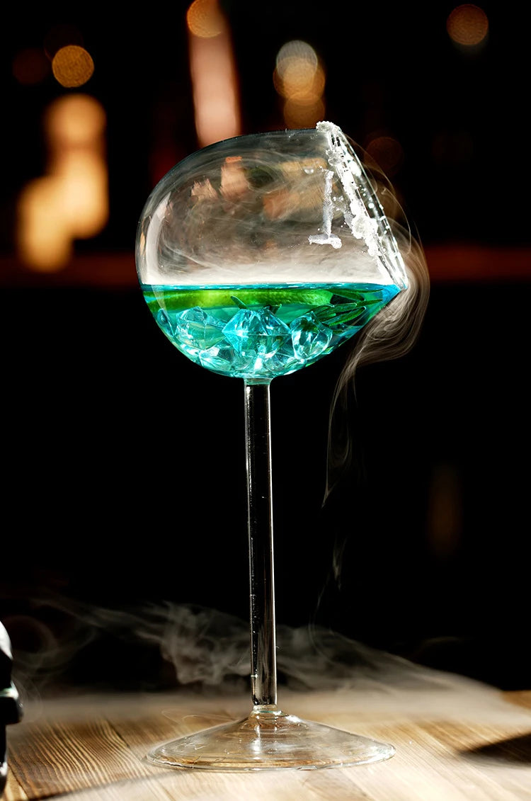 Bicchiere da cocktail creativo con pesciolini, polpo, cigno, uccello, calice trasparente con cannuccia, tazza di succo di vino per feste, bar, discoteca