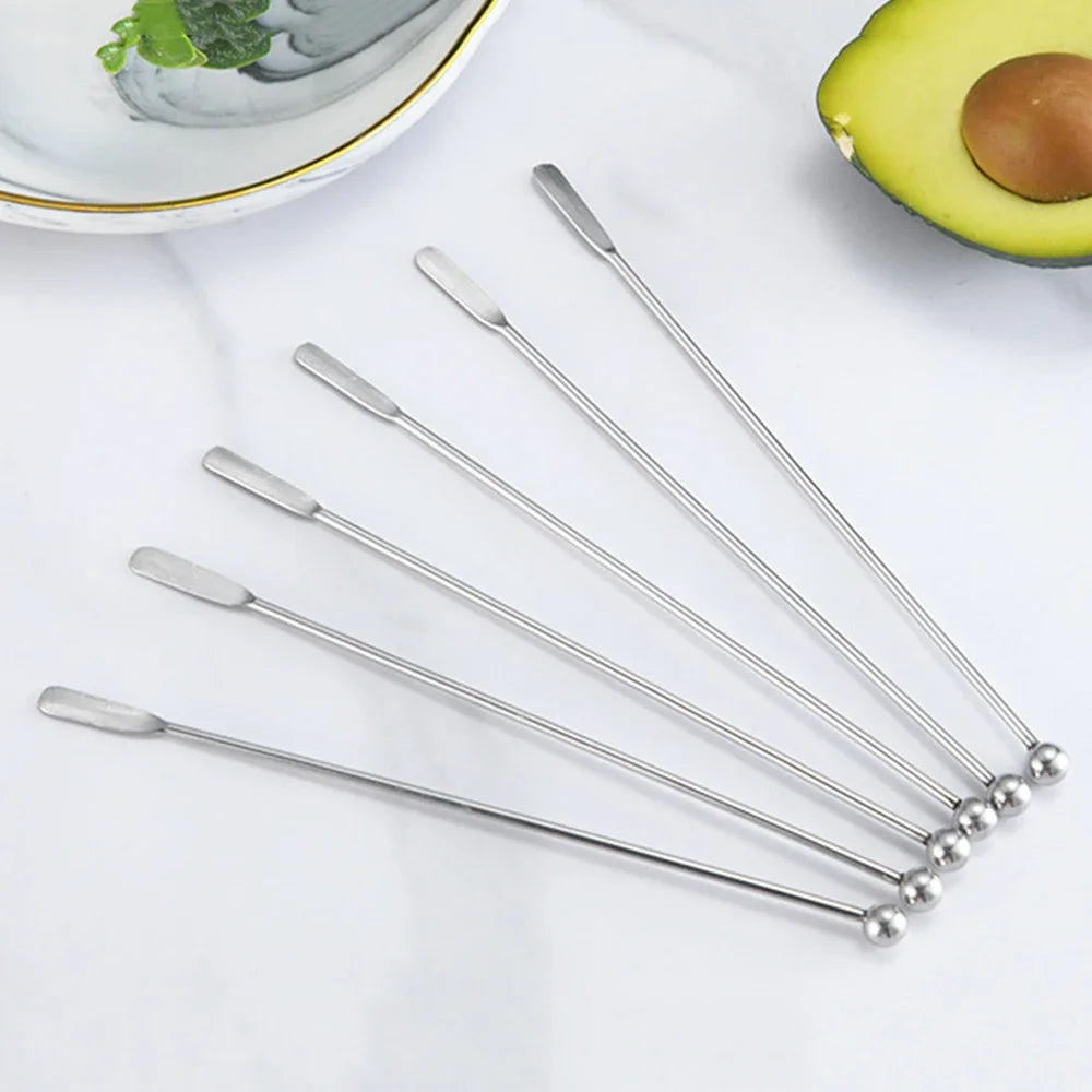 6 pezzi in acciaio inossidabile 304 plettri da cocktail bastoncini di frutta stuzzicadenti per strumenti da bar per feste bastoncini per agitazione per bevande plettri per Martini festa