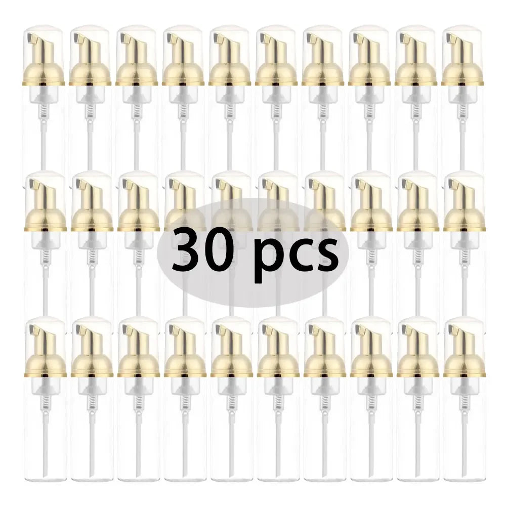 30 pz 2 oz/60 ml riutilizzabile pompa di schiuma da viaggio bottiglia shampoo per ciglia per disinfettante per le mani mousse bottiglia dispenser strumenti per la cura della pelle