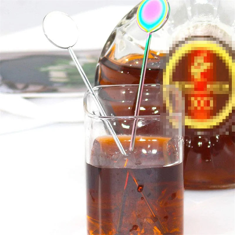 5 pezzi in acciaio inossidabile cocktail drink mixer bar agitazione bastoncini di miscelazione Muddler mestolo agitatore swizzle stick caffè mescolando bastoncini