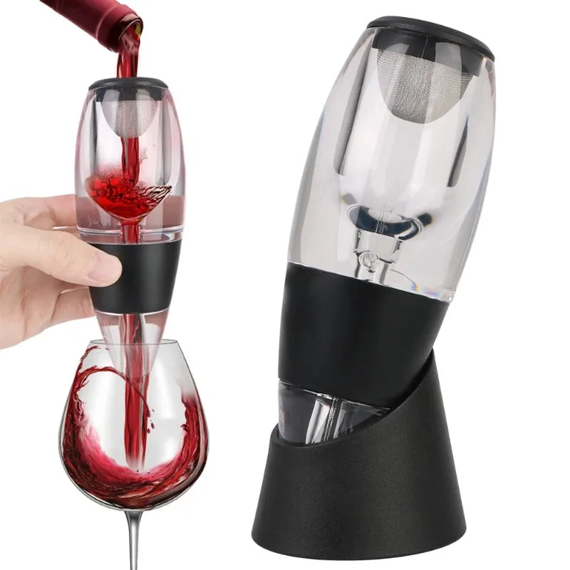Versatore professionale per Decanter per vino con filtro e Base Dispenser per aeratore per Whisky per vino che fa riflettere rapidamente la cucina per feste da Bar