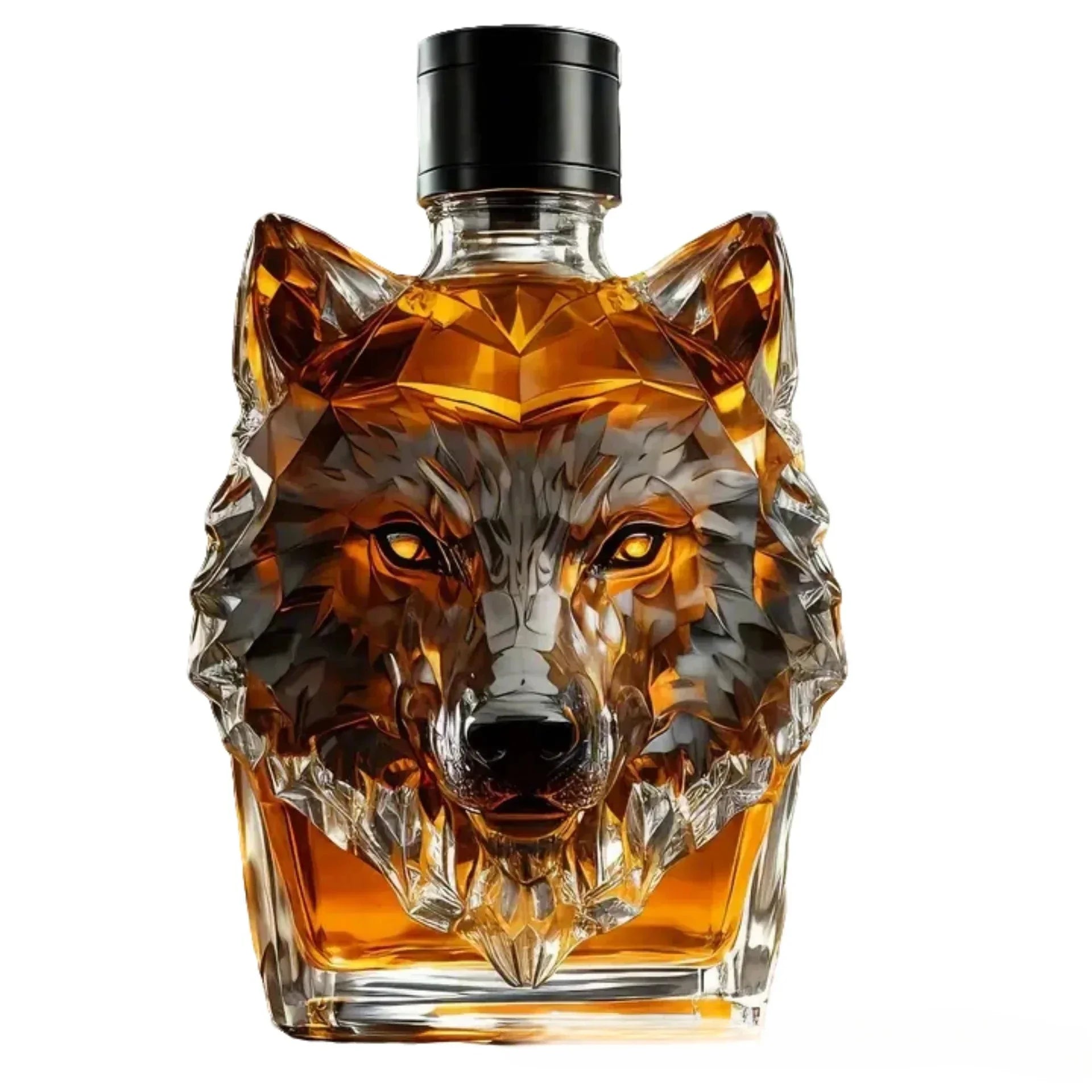 300/350 ml Design a forma di testa di lupo Decanter per whisky Decanter a prova di perdite Accessori per vino e whisky per il regalo di festa del papà