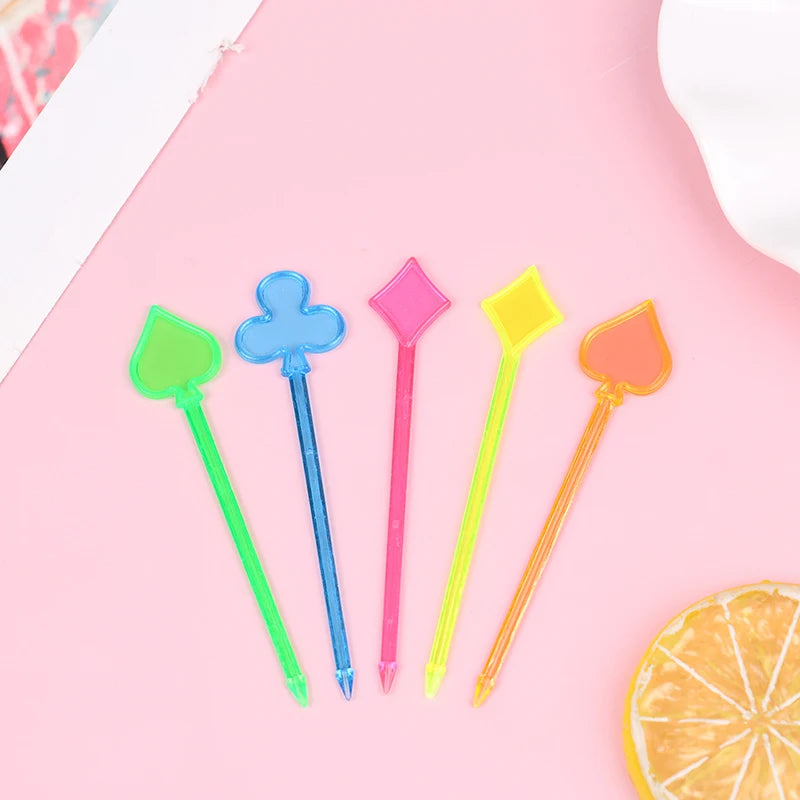 50 pz animale fenicottero cuore forniture per feste cibo Picks Buffet frutta forchetta Snack torta Dessert insalata bastoncini Cocktail stuzzicadenti Skewe