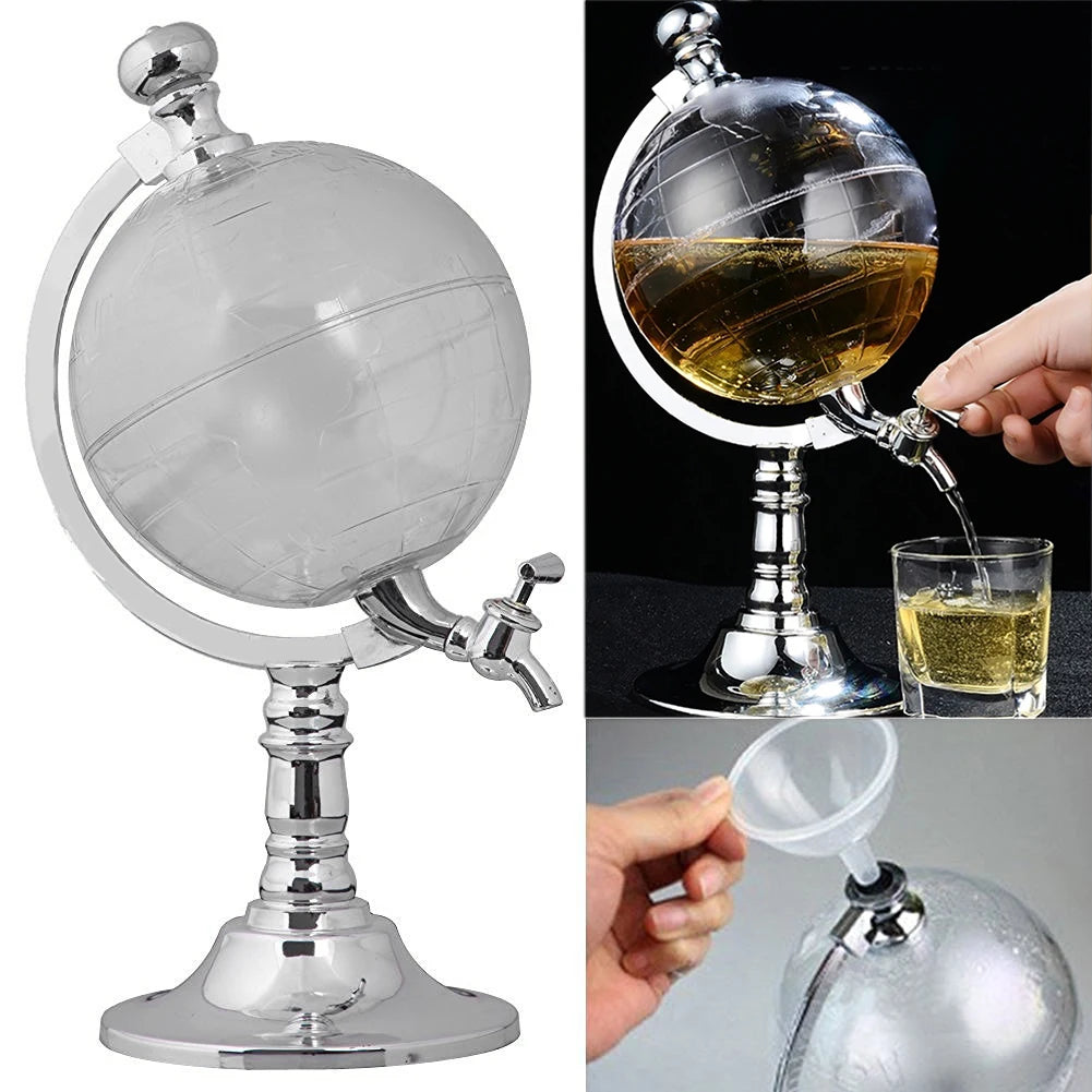 Dispenser per decanter da 3,5 litri Accessorio per feste in club Dispenser a forma di globo Dispenser per bevande di birra per liquori di vino Bevande di whisky
