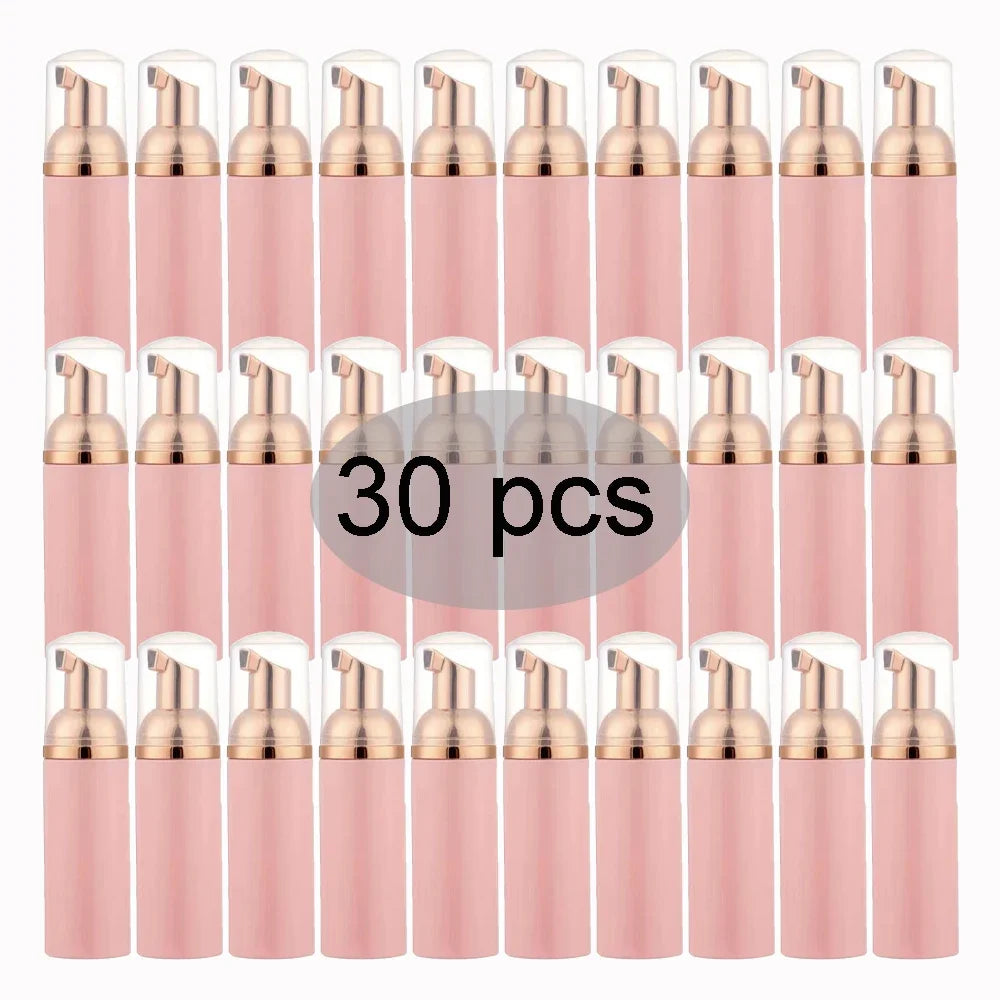 30 pz 2 oz/60 ml riutilizzabile pompa di schiuma da viaggio bottiglia shampoo per ciglia per disinfettante per le mani mousse bottiglia dispenser strumenti per la cura della pelle
