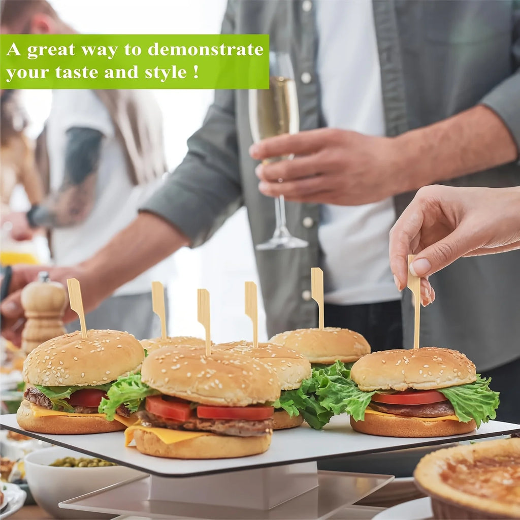 100 pezzi bastoncini di bambù spiedini di bambù naturali usa e getta barbecue bastoncini per barbecue per Kabob cocktail di frutta campeggio strumenti per barbecue per feste