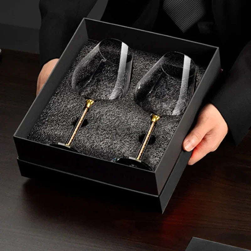 Bicchiere da vino rosso di fascia alta di lusso leggero Set bicchiere da vino alto bicchiere da vino bicchieri da bere per flauto di Champagne