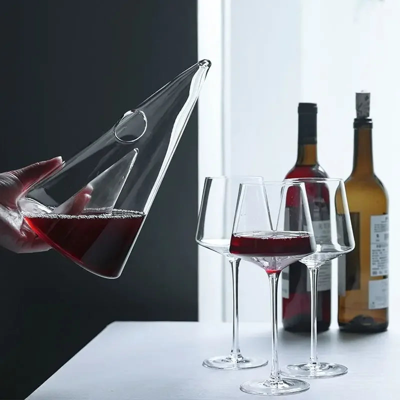 Decanter rapido per vino rosso Divisore per vino in vetro piramidale personalizzato di piccola capacità