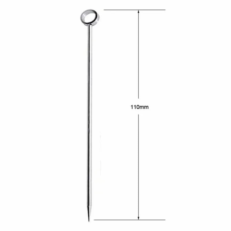 Plettri da cocktail Antipasto Spiedini in acciaio inossidabile per stuzzicadenti Bastoncini di frutta Stuzzicadenti in metallo Martini Stick Fancy Garnish Oliva