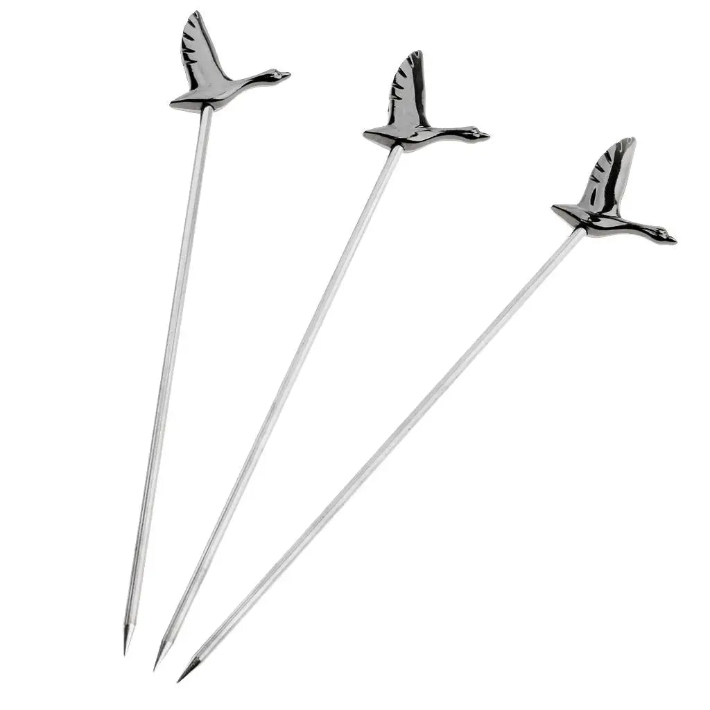 Cocktail in acciaio inossidabile da 3 pezzi/set Scegli bastoncini di frutta per la festa