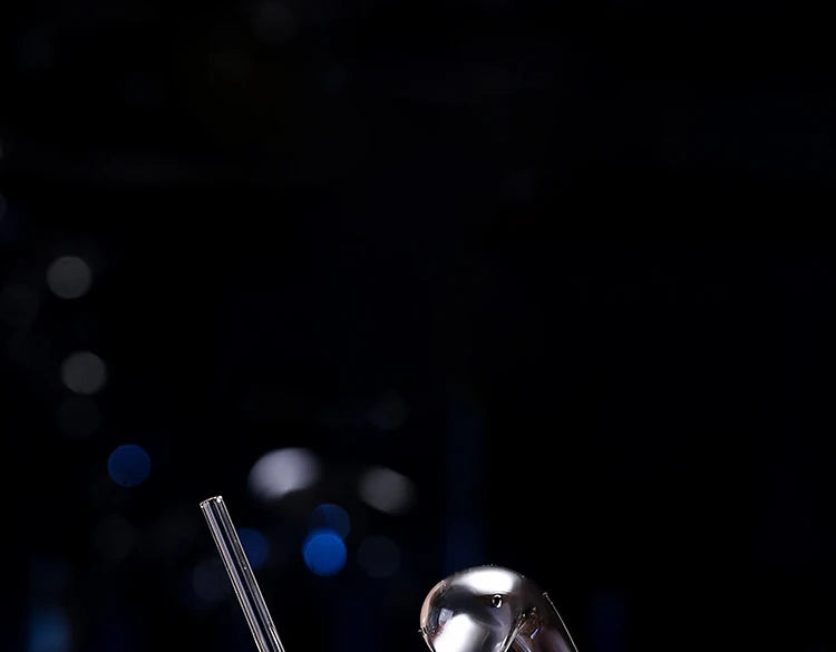 Bicchiere da cocktail creativo con pesciolini, polpo, cigno, uccello, calice trasparente con cannuccia, tazza di succo di vino per feste, bar, discoteca