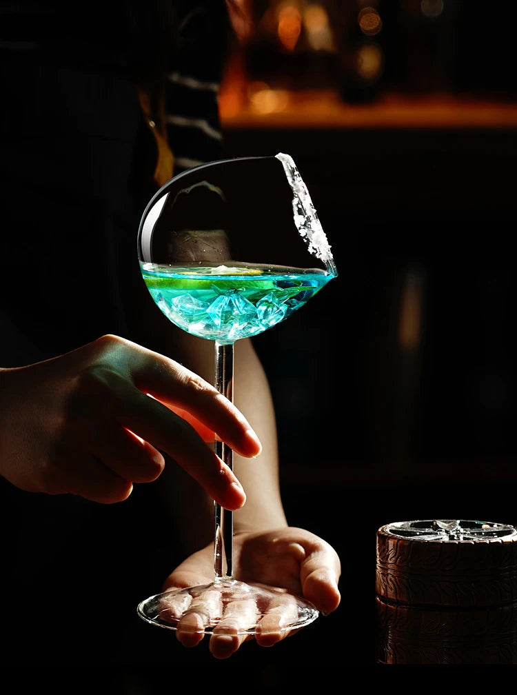 Bicchiere da cocktail creativo con pesciolini, polpo, cigno, uccello, calice trasparente con cannuccia, tazza di succo di vino per feste, bar, discoteca