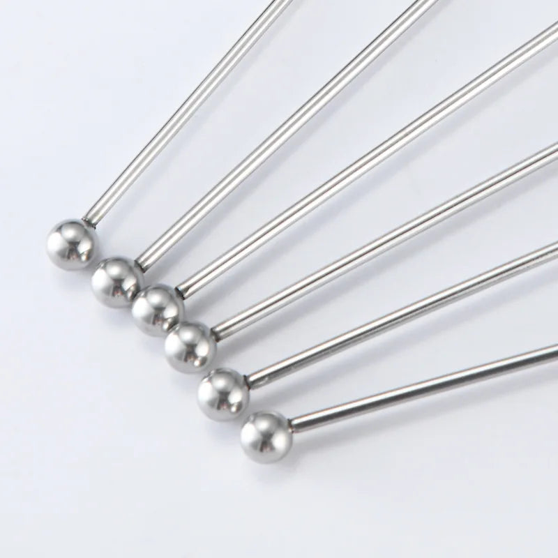 6 pezzi in acciaio inossidabile 304 plettri da cocktail bastoncini di frutta stuzzicadenti per strumenti da bar per feste bastoncini per agitazione per bevande plettri per Martini festa