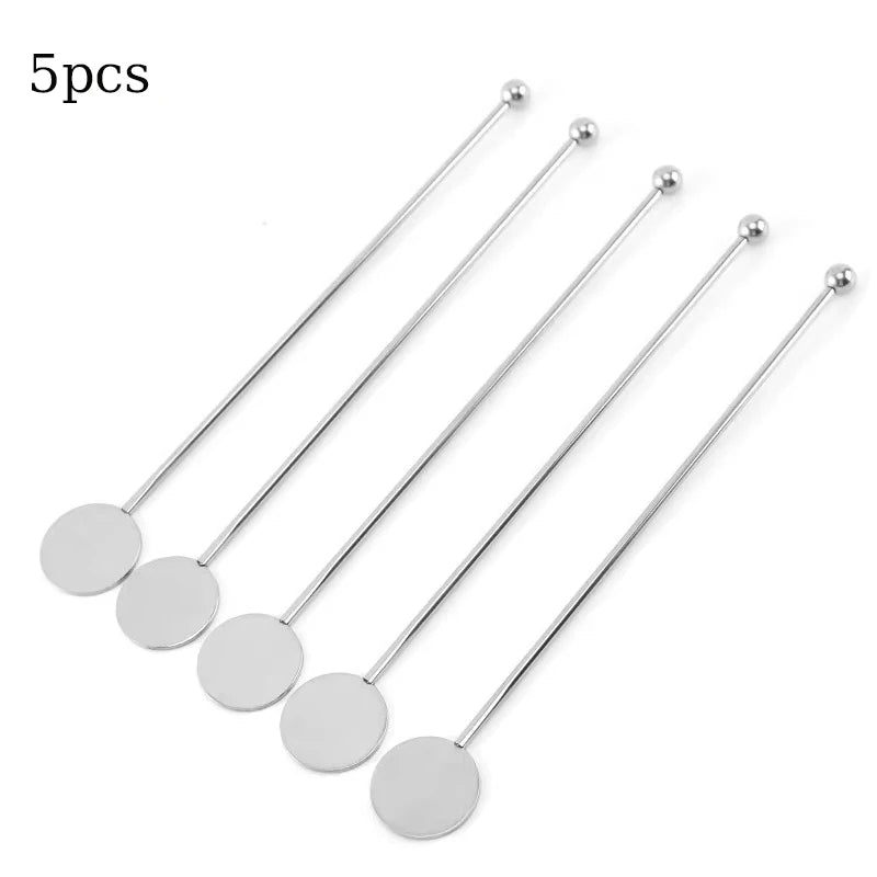 5 pezzi in acciaio inossidabile cocktail drink mixer bar agitazione bastoncini di miscelazione Muddler mestolo agitatore swizzle stick caffè mescolando bastoncini