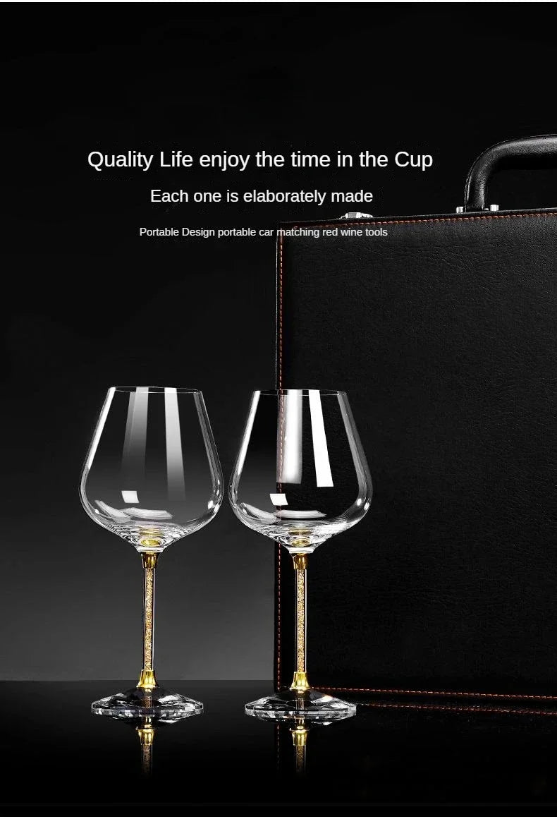 Bicchiere da vino rosso di fascia alta di lusso leggero Set bicchiere da vino alto bicchiere da vino bicchieri da bere per flauto di Champagne