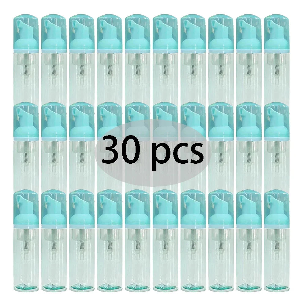 30 pz 2 oz/60 ml riutilizzabile pompa di schiuma da viaggio bottiglia shampoo per ciglia per disinfettante per le mani mousse bottiglia dispenser strumenti per la cura della pelle