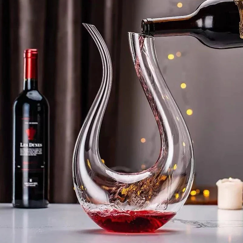 1500ML Grande Decanter Fatto A Mano di Cristallo di Vino Rosso Brandy Bicchieri Da Champagne Decanter Bottiglia Brocca Versatore Aeratore Per Il Bar di Famiglia