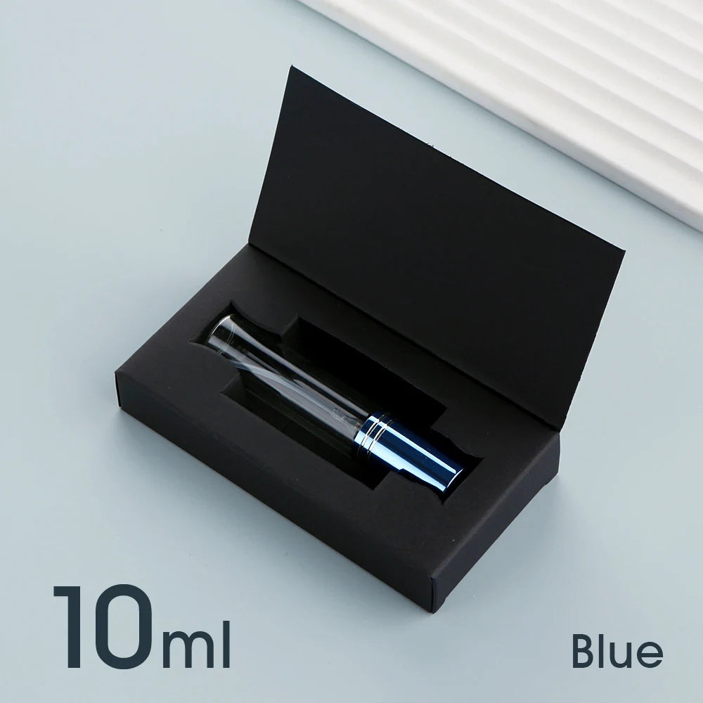 Flacone spray per profumo da 50 pezzi 5ml 10ml con confezione Flacone spray riutilizzabile per profumo sprinkler mini flaconi spray in alluminio