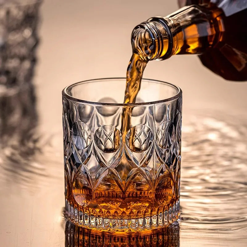 2 pezzi tazza di vetro whisky 330 ml tazze di rilievo bicchieri bicchieri da cucina per cocktail caffè freddo birra acqua set di bicchieri da vino per uso domestico