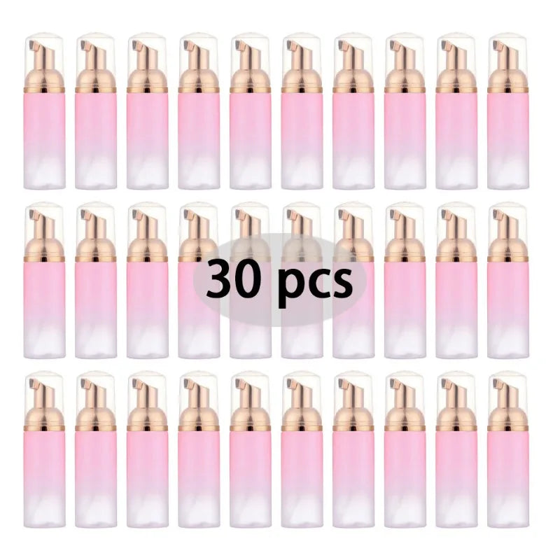 30 pz 2 oz/60 ml riutilizzabile pompa di schiuma da viaggio bottiglia shampoo per ciglia per disinfettante per le mani mousse bottiglia dispenser strumenti per la cura della pelle