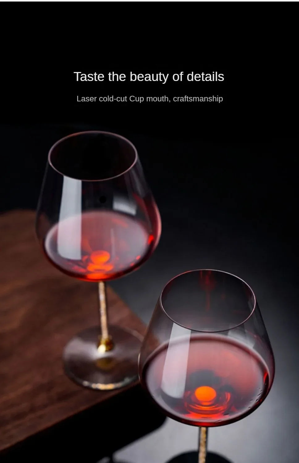 Bicchiere da vino rosso di fascia alta di lusso leggero Set bicchiere da vino alto bicchiere da vino bicchieri da bere per flauto di Champagne