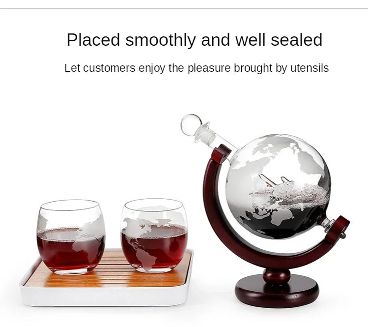 NANCIHUI Decanter a globo Bottiglia di vino in vetro di cristallo Set di bicchieri da vino Bicchieri da whisky Dispenser da bar Accessori da cucina Bicchieri