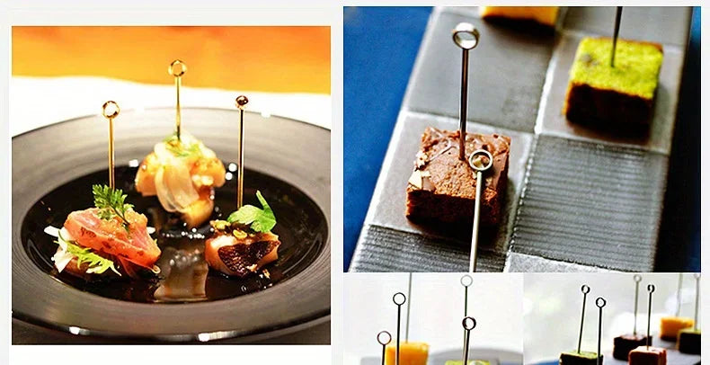 4 pezzi di plettri da cocktail in acciaio inossidabile, plettri da frutta, bastoncini da cocktail per bar, pub, club, ristorante e accessori per bicchieri per uso domestico