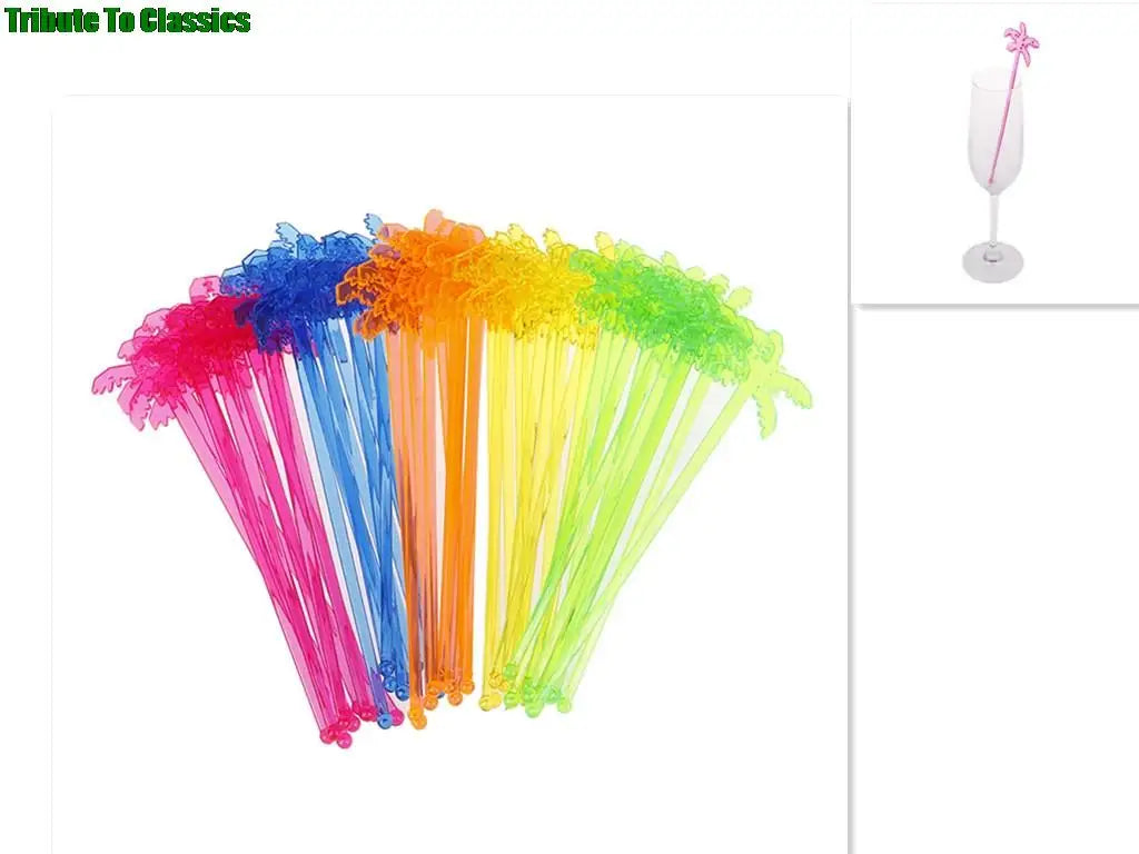 50/100pcs plastica Night-club Drink/wine Decor albero di cocco Cocktail Swizzle Sticks Drink agitatore Coffee Muddler Puddler vendita calda