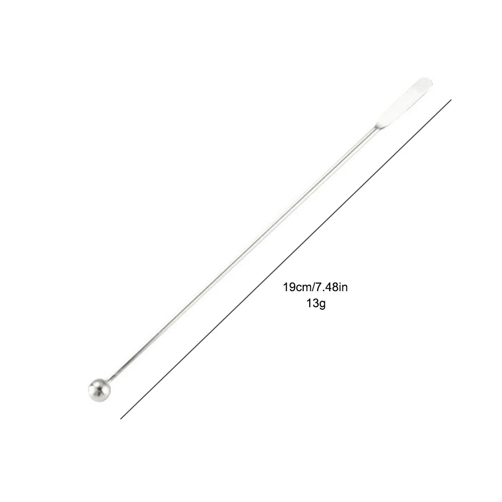 Plettri da cocktail in acciaio inossidabile 304 argento Strumenti da bar Bastoncini per agitare bevande Decorazione Bastoncini di frutta riutilizzabili Plettri da cocktail