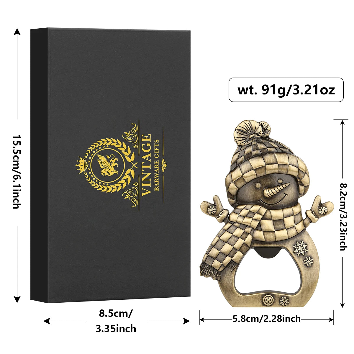 Apribottiglie da birra in metallo a forma di pupazzo di neve adorabile. Piccolo regalo di Natale creativo, cucina, bar, decorazione per feste, apribottiglie