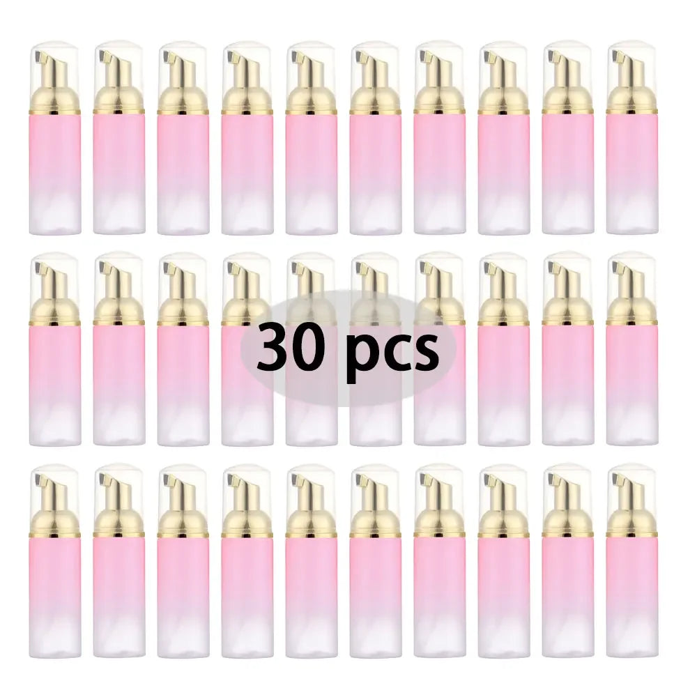 30 pz 2 oz/60 ml riutilizzabile pompa di schiuma da viaggio bottiglia shampoo per ciglia per disinfettante per le mani mousse bottiglia dispenser strumenti per la cura della pelle