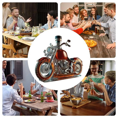 1 pz Nuovo Decanter Per Vino Moto Vetro Whisky Decanter Bottiglie Vintage Liquore Aeratore Scrivania Decor Per Whisky Champagne Vodka