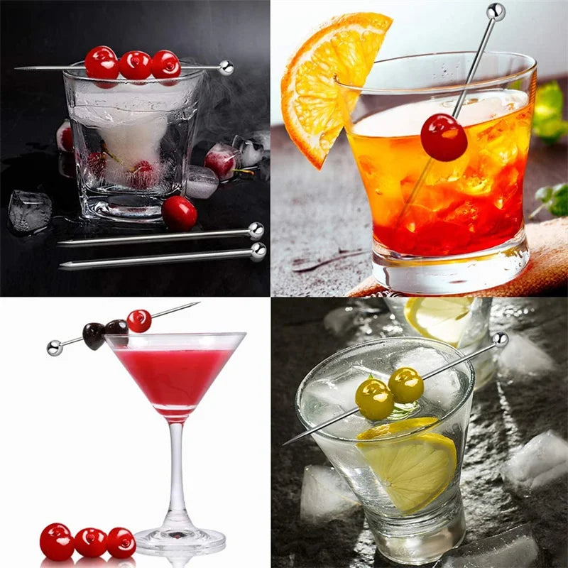 Acciaio inossidabile Cocktail Drink Mixer Bar Agitazione Bastoncini di miscelazione Puddler Muddler Mestolo Agitatore Swizzle Sticks Accessori bar