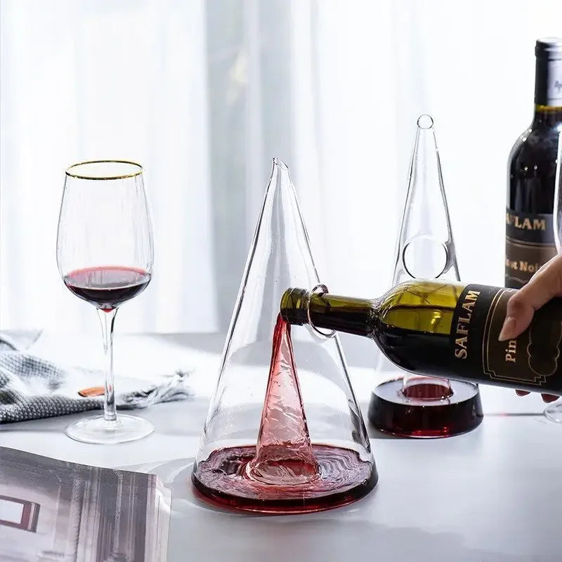 Decanter rapido per vino rosso Divisore per vino in vetro piramidale personalizzato di piccola capacità