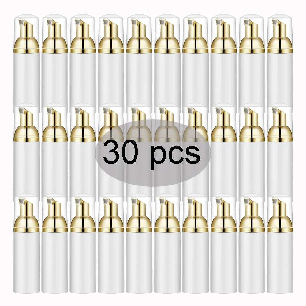 30 pz 2 oz/60 ml riutilizzabile pompa di schiuma da viaggio bottiglia shampoo per ciglia per disinfettante per le mani mousse bottiglia dispenser strumenti per la cura della pelle