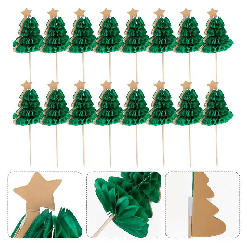 50 pezzi Cocktail Picks Xmas Tree Style Cup Picks Dessert bastoncini di frutta strumenti da Bar bastoncini di agitazione decorazione natalizia per feste di matrimonio