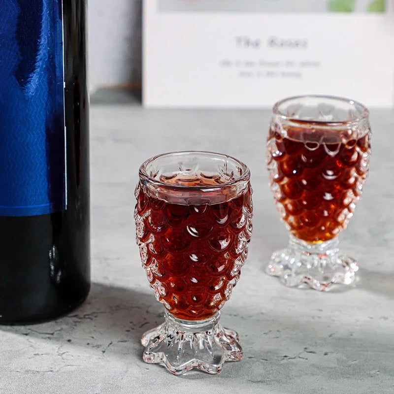 4 pezzi set di bicchieri da cocktail squisiti da 50 ml bicchieri da vino piccoli intagliati vintage bicchieri da liquori per feste bicchieri da vino dolce trasparenti di fascia alta