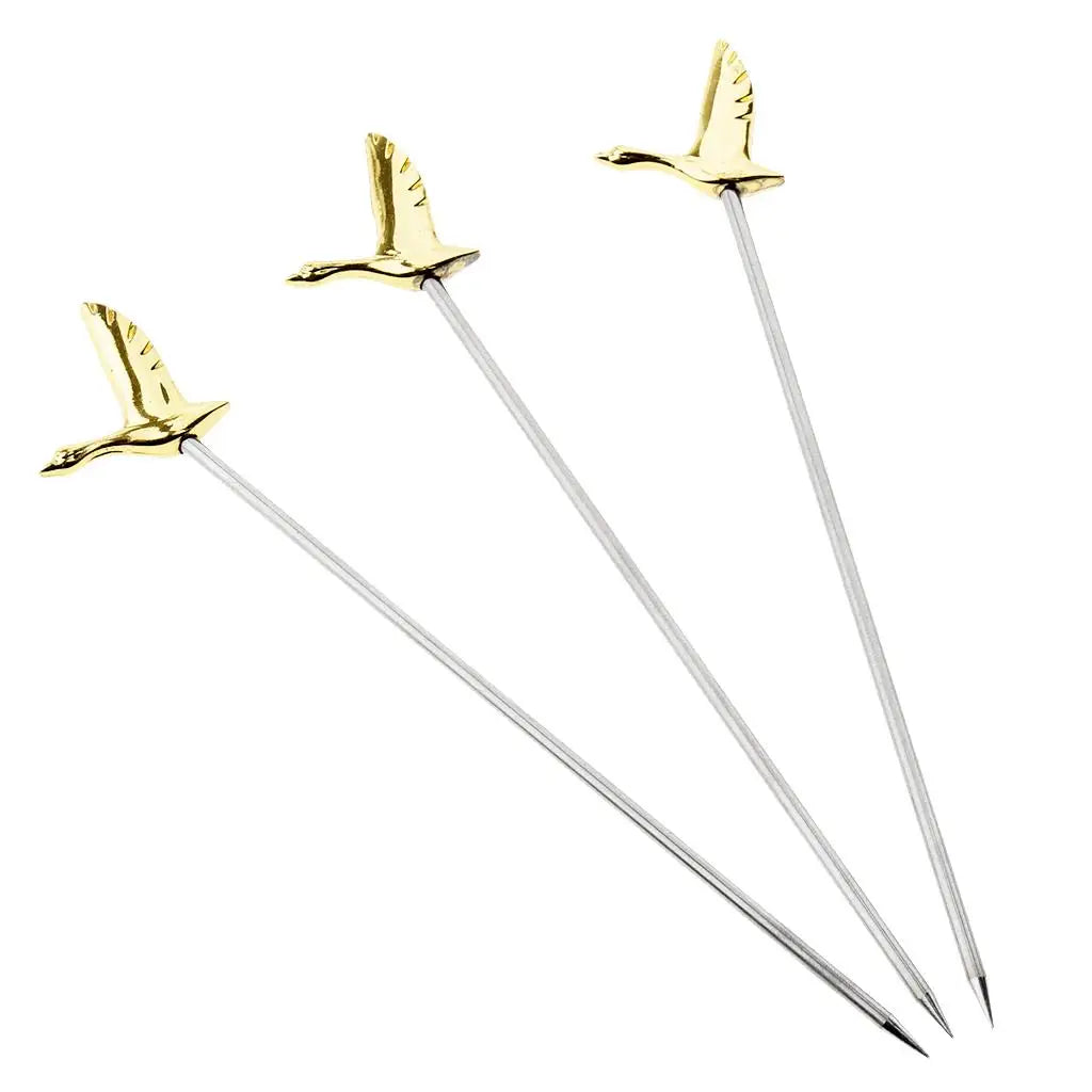 Cocktail in acciaio inossidabile da 3 pezzi/set Scegli bastoncini di frutta per la festa