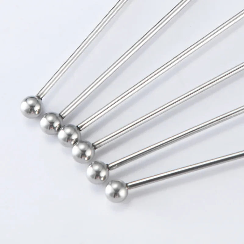 6 pezzi in acciaio inossidabile 304 plettri da cocktail bastoncini di frutta stuzzicadenti per strumenti da bar per feste bastoncini per agitazione per bevande plettri per Martini festa