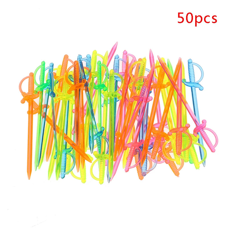 50 pz animale fenicottero cuore forniture per feste cibo Picks Buffet frutta forchetta Snack torta Dessert insalata bastoncini Cocktail stuzzicadenti Skewe