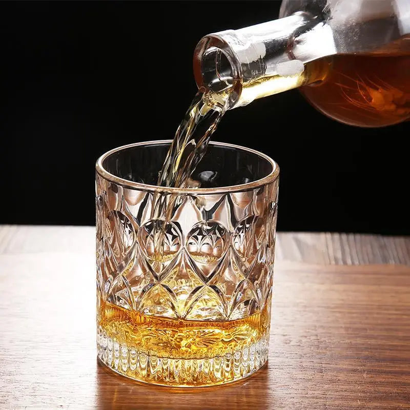 2 pezzi tazza di vetro whisky 330 ml tazze di rilievo bicchieri bicchieri da cucina per cocktail caffè freddo birra acqua set di bicchieri da vino per uso domestico