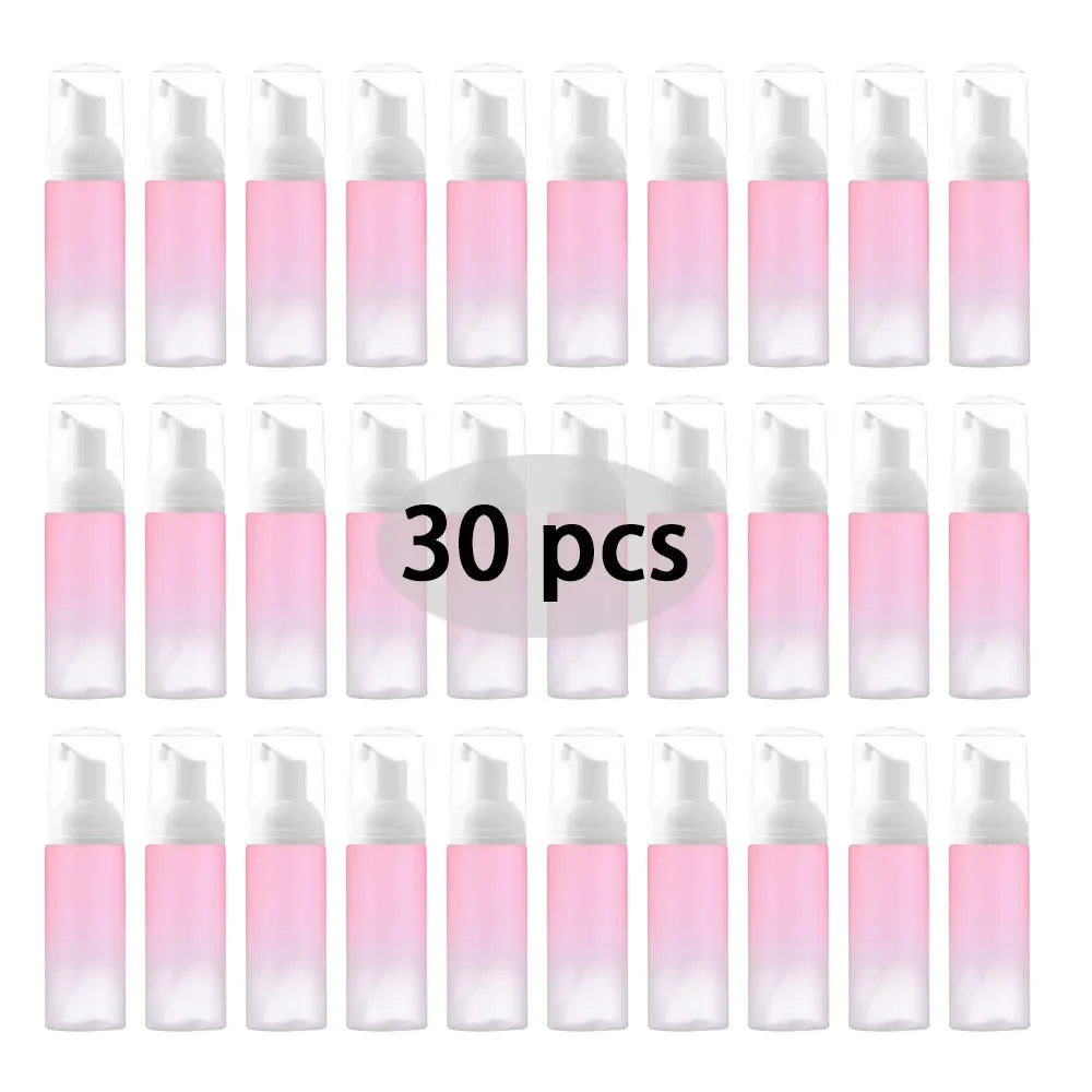 30 pz 2 oz/60 ml riutilizzabile pompa di schiuma da viaggio bottiglia shampoo per ciglia per disinfettante per le mani mousse bottiglia dispenser strumenti per la cura della pelle