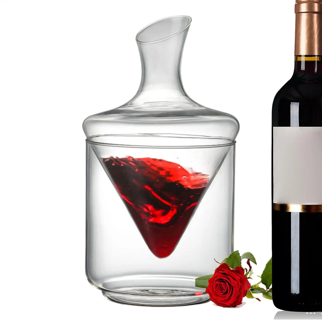 Decanter per whisky Decanter per liquori in vetro con secchiello per il ghiaccio Contenitore per decanter per vino con secchiello per il ghiaccio per ristoranti, hotel, club