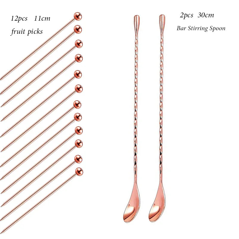 Acciaio inossidabile Cocktail Drink Mixer Bar Agitazione Bastoncini di miscelazione Puddler Muddler Mestolo Agitatore Swizzle Sticks Accessori bar