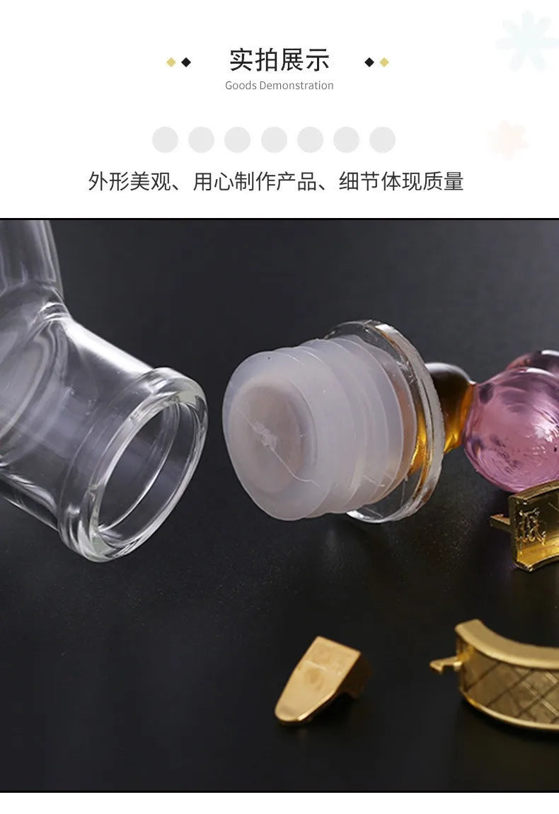 Bottiglia di vino con zucca creativa per uso domestico con decanter in vetro borosilicato trasparente di grande capacità da 500/3000 ml