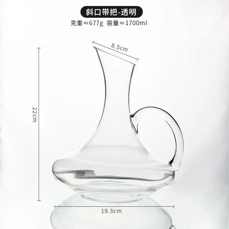 Dispositivo di riflessione a forma geometrica per uso domestico vaso di vino rosso in stile europeo di lusso Decanter in vetro senza piombo