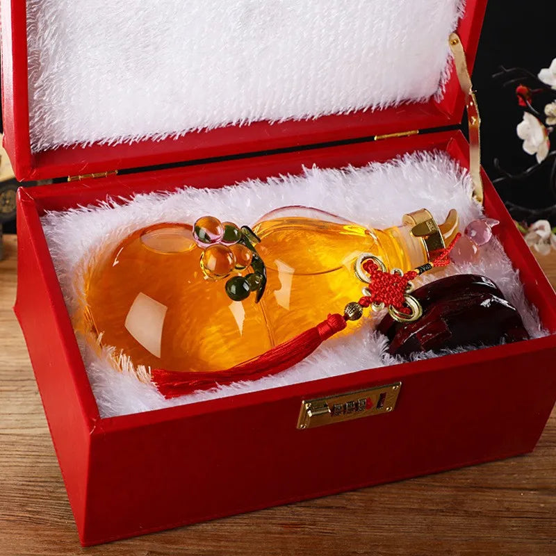 Bottiglia di vino con zucca creativa per uso domestico con decanter in vetro borosilicato trasparente di grande capacità da 500/3000 ml