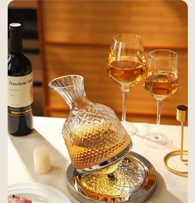 Dispositivo di riflessione a forma geometrica per uso domestico vaso di vino rosso in stile europeo di lusso Decanter in vetro senza piombo