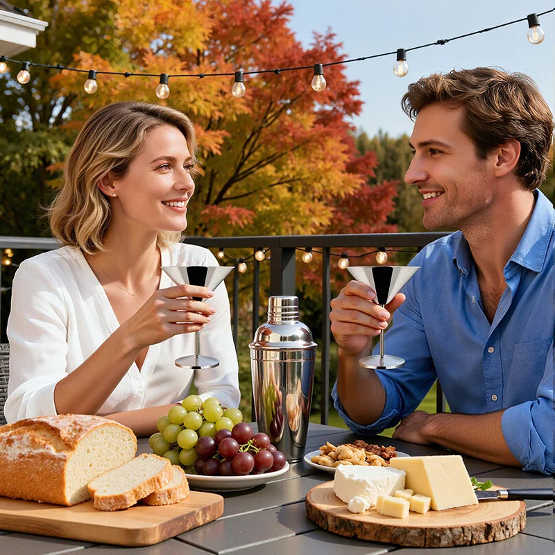 6 pezzi eleganti bicchieri da vino Martell 200 ml infrangibili in metallo acciaio inossidabile cocktail martell bicchieri da vino per feste bar matrimoni